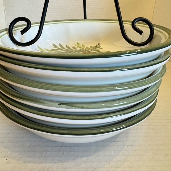 Gibson Designs PALM COURT GIDPAC Cereal Bowl Green Palm Tree Green - Set of 4 - Picture 3 of 16